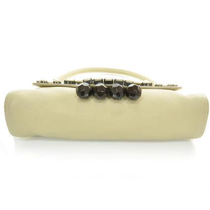 Prada Vitello Daino Ricamo Beaded Shoulder Bag 6 of 12