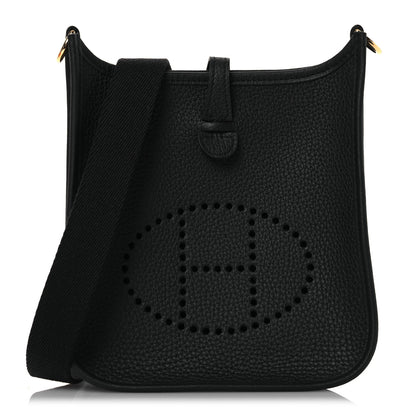 Hermes Taurillon Clemence Evelyne TPM Black 1 of 12