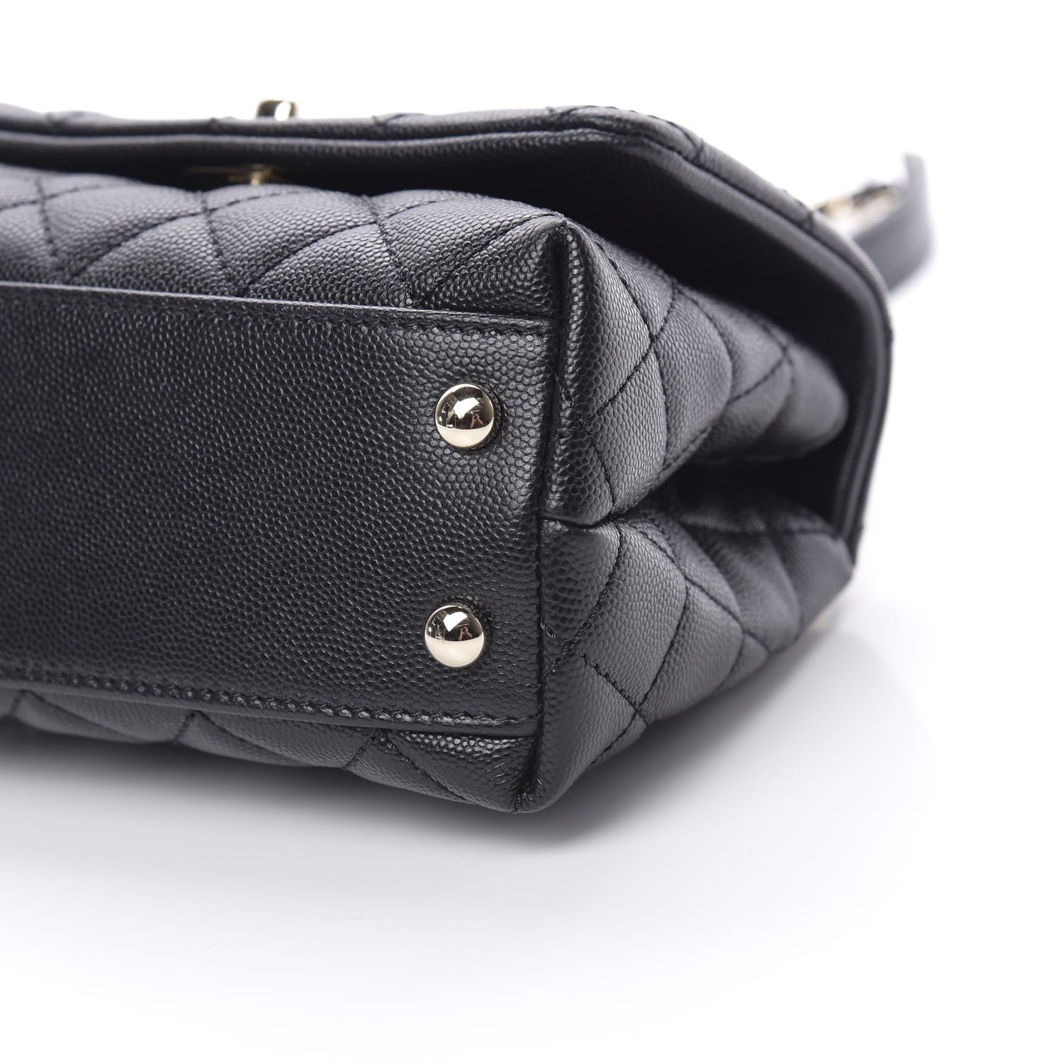 Chanel Caviar Quilted Extra Mini Coco Handle Flap Black 10 of 11