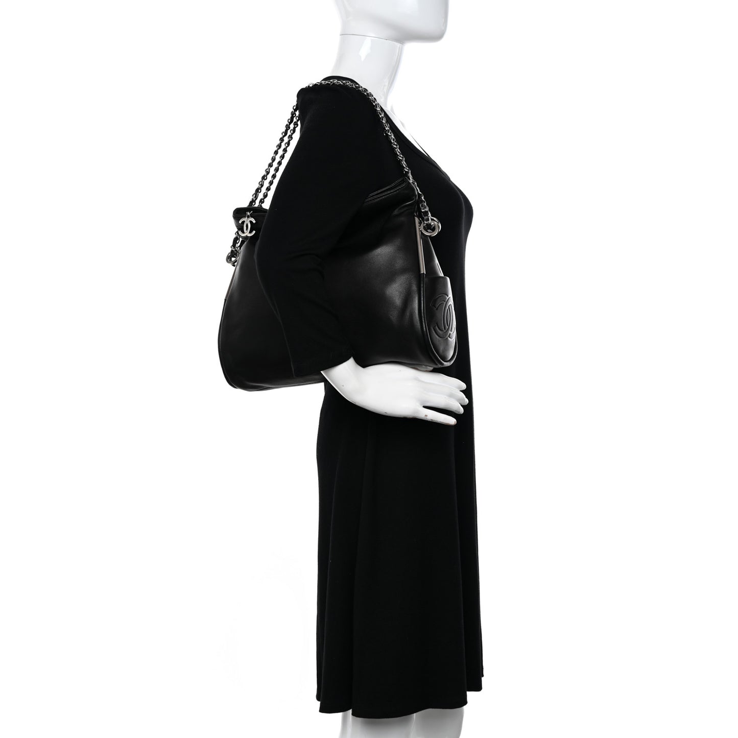 Lambskin Medium Ultimate Soft Tote Black