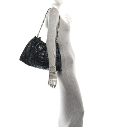 Gucci Calfskin Quilted Large Deco Tote Bag Black 2 of 10