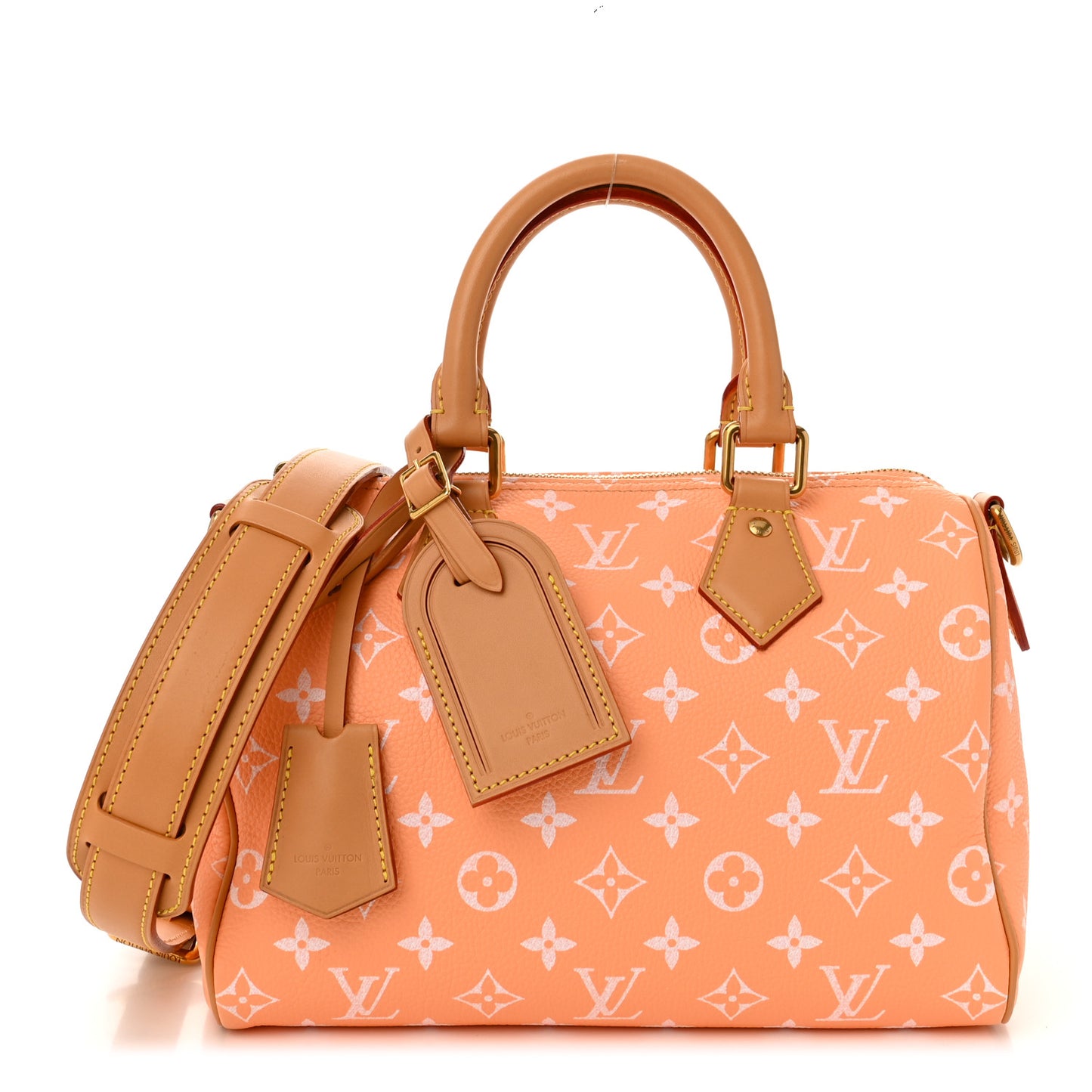 Calfskin Monogram Speedy P9 Bandouliere 25 Summer Peach