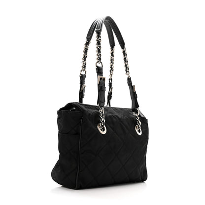 Prada Tessuto Nylon Impunturato Quilted Shopping Tote Black 3 of 15