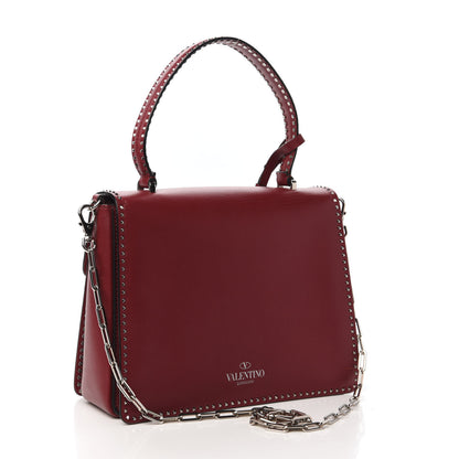 Valentino Garavani Vitello Rockstud Cabana Top Handle Bag Rubino 3 of 9