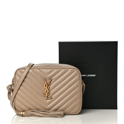 Saint Laurent Calfskin Matelasse Monogram Lou Camera Bag Dark Beige 12 of 12