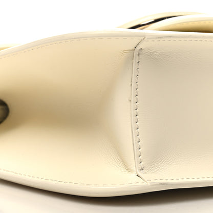 Valentino Garavani Calfskin Enamel VLogo Loco Flap Shoulder Bag Ivory 9 of 10
