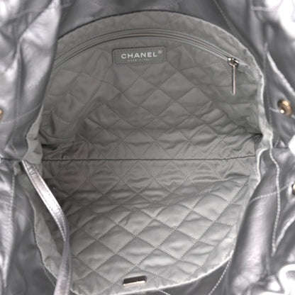 Chanel Metallic Calfskin Quilted Small Chanel 22 Silver 5 of 10