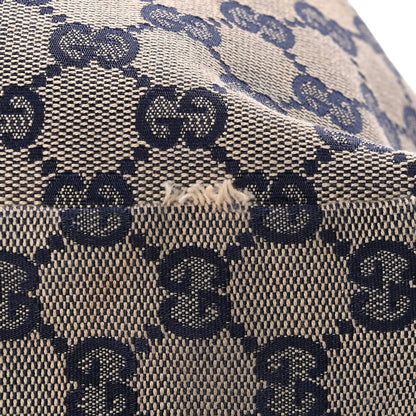 Gucci Monogram Large Horsebit Chain Hobo Navy 5 of 6