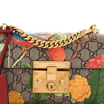 Gucci GG Supreme Monogram Tian Small Padlock Shoulder Bag Beige Multicolor New Acero 9 of 11