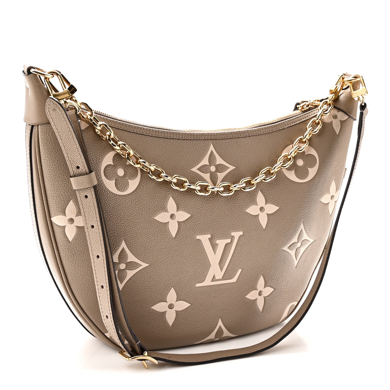 Louis Vuitton Empreinte Monogram Giant Loop Hobo Dove Gray Cream 3 of 9