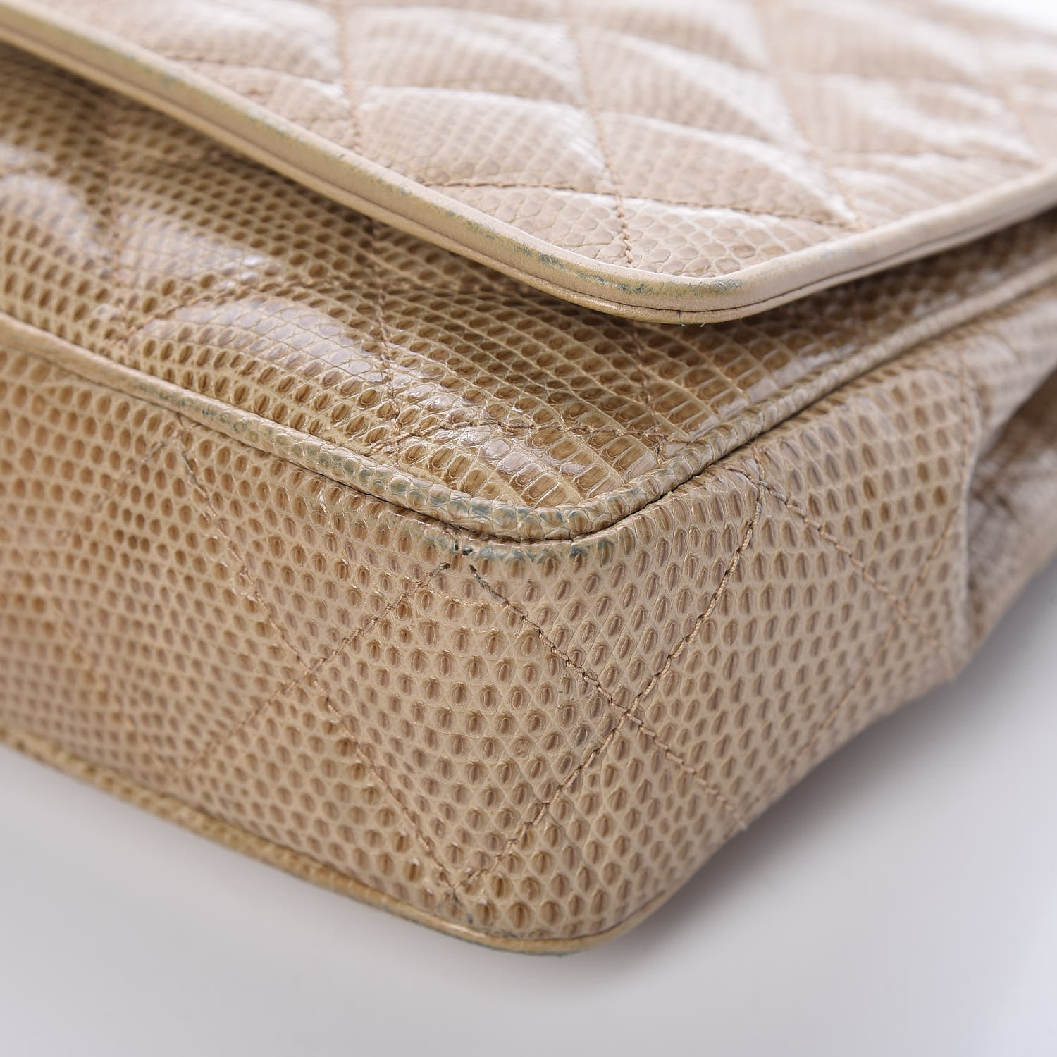 Chanel Lizard Small Square Flap Beige 10 of 25