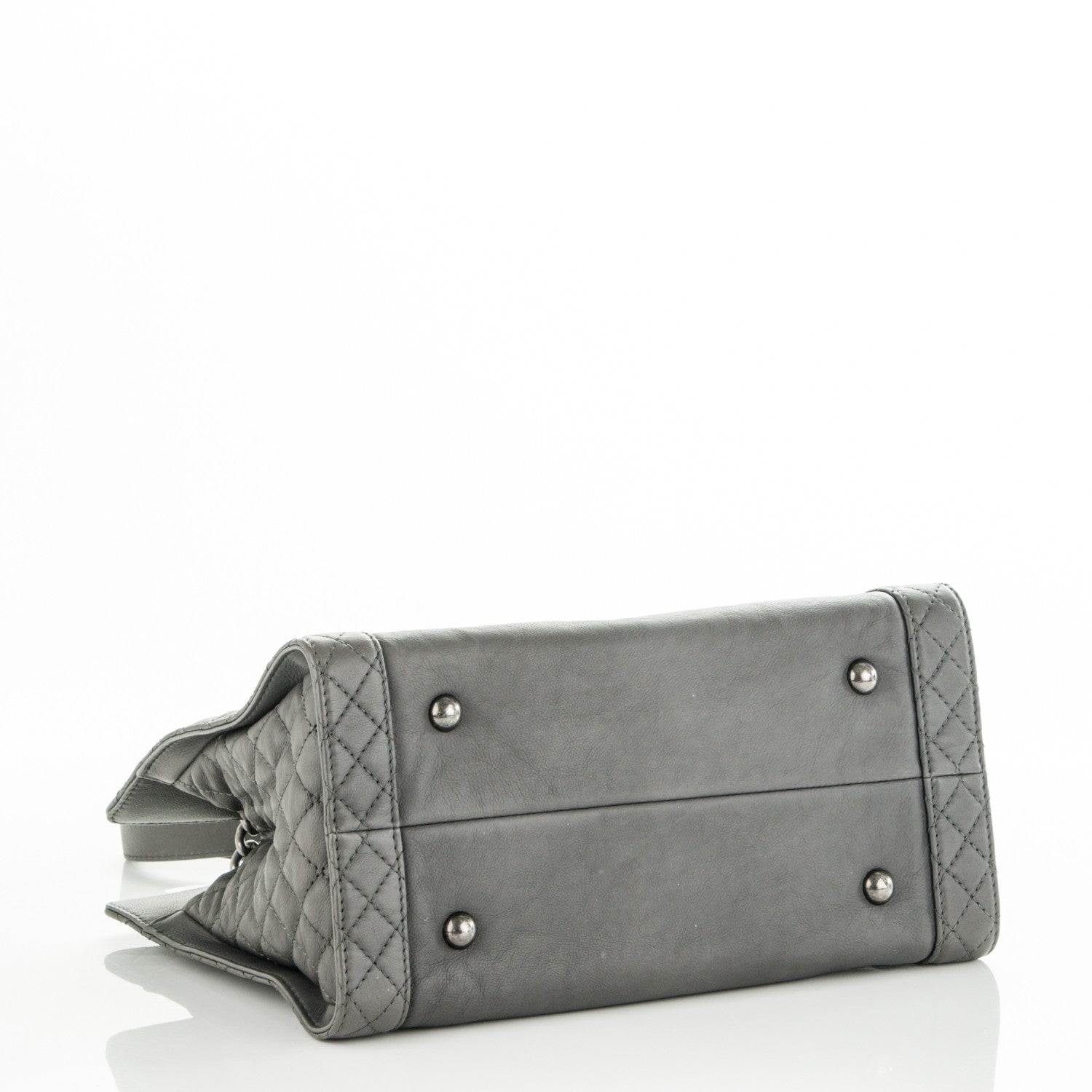 Chanel Calfskin Boy Reverso Shopping Tote Grey 4 of 7