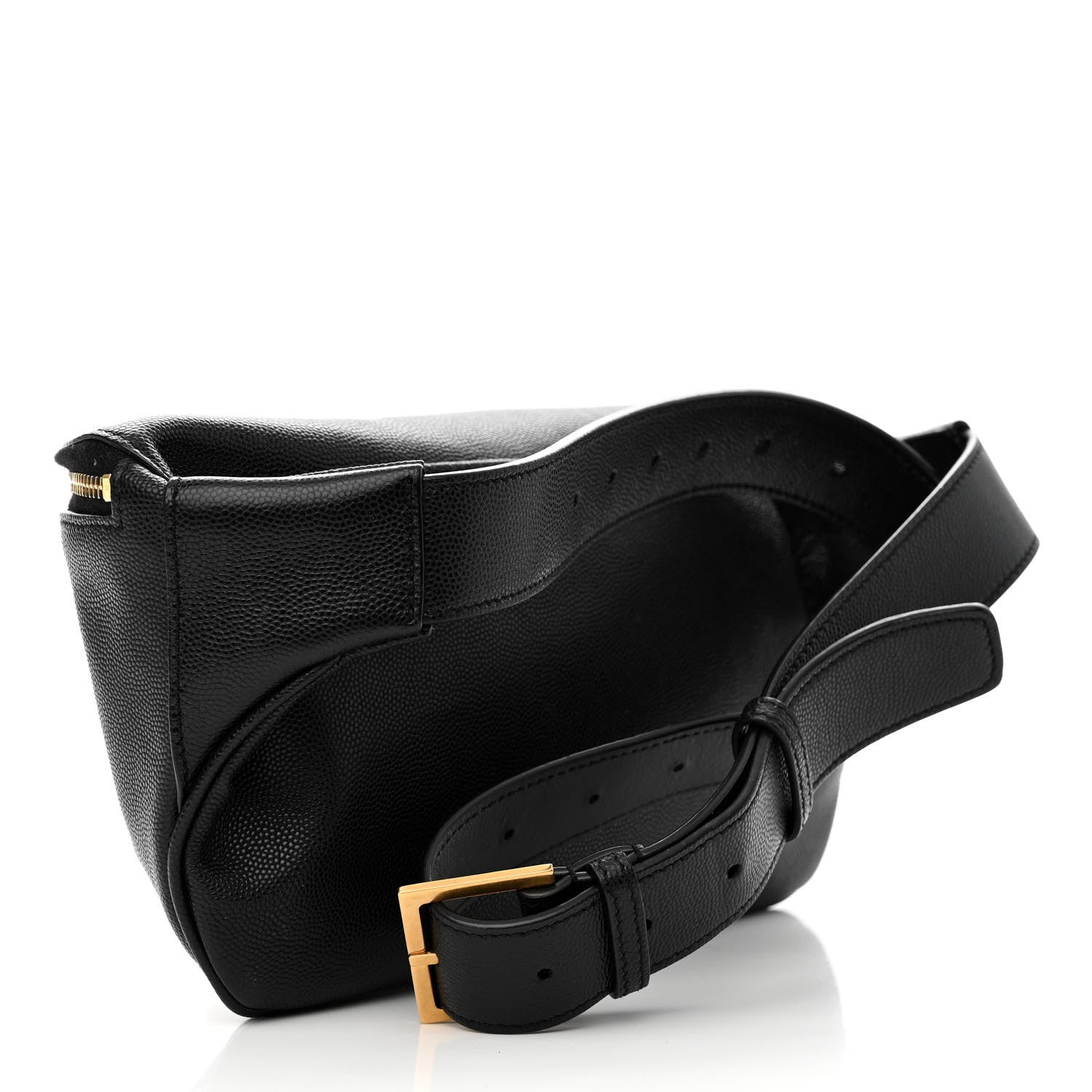 Saint Laurent Grain De Poudre Monogram Belt Bag Black 3 of 9