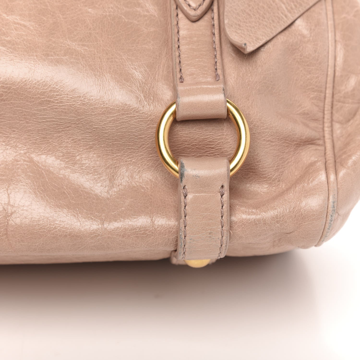 Miu Miu Vitello Lux Mini Bow Bag Cipria 9 of 9