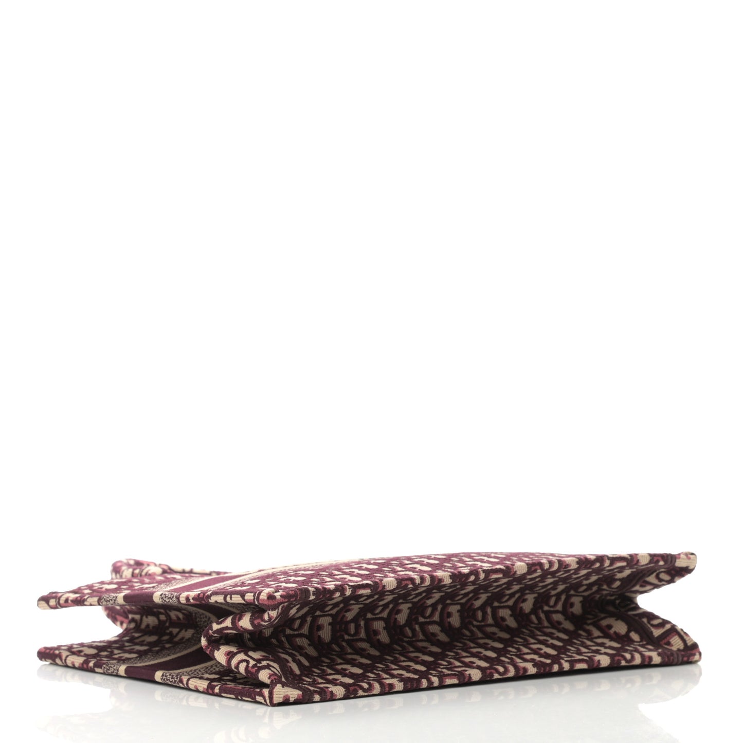 Oblique Medium Book Tote Burgundy Multicolor