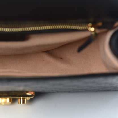 Gucci Guccissima Medium Padlock Shoulder Bag Black 11 of 12