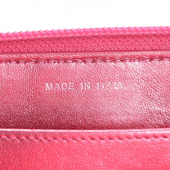 Chanel Metallic Patent Quilted Boy L-Gusset Zip Wallet Pink 7 of 8