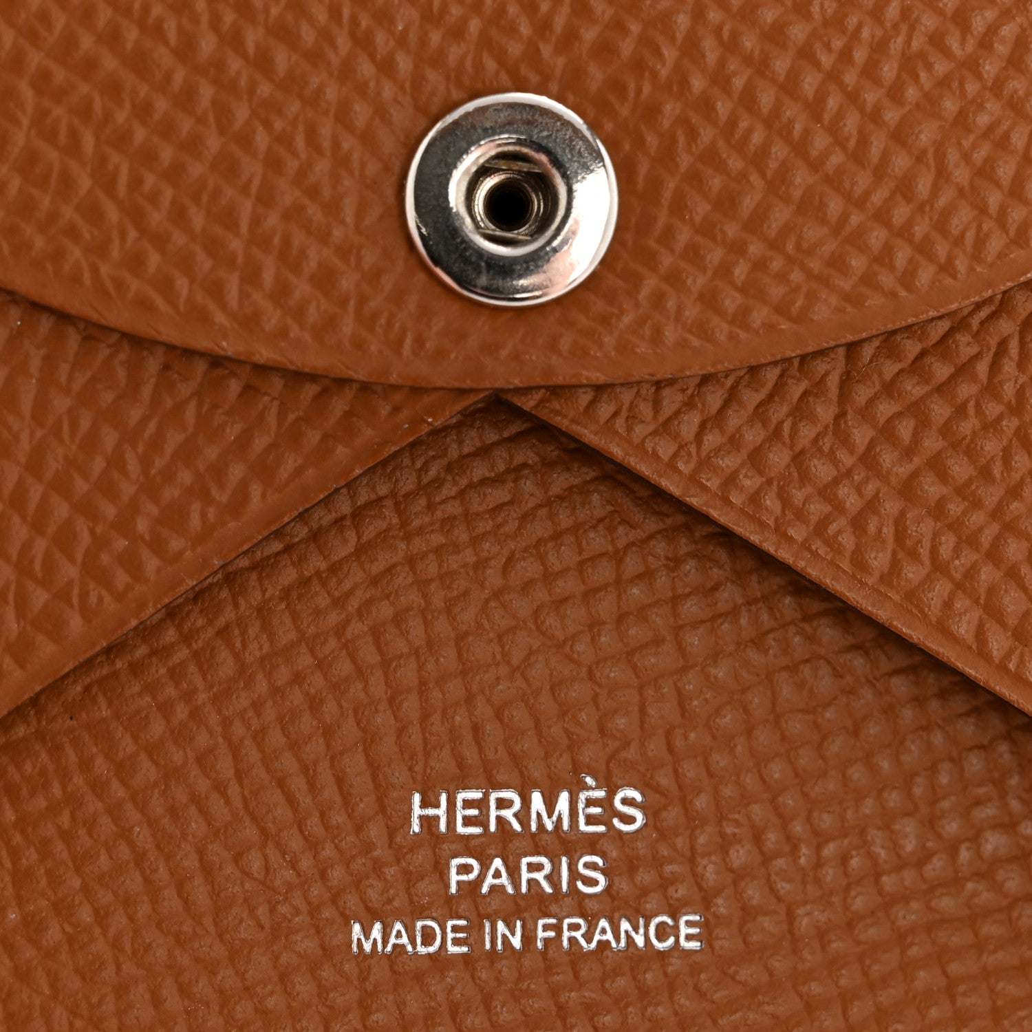 Hermes Epsom Calvi Duo Card Case Gold 6 of 9