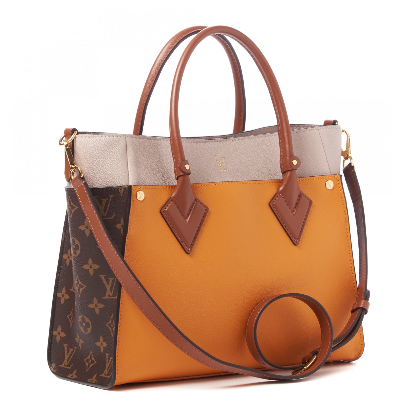 Calfskin Monogram On My Side Summer Gold