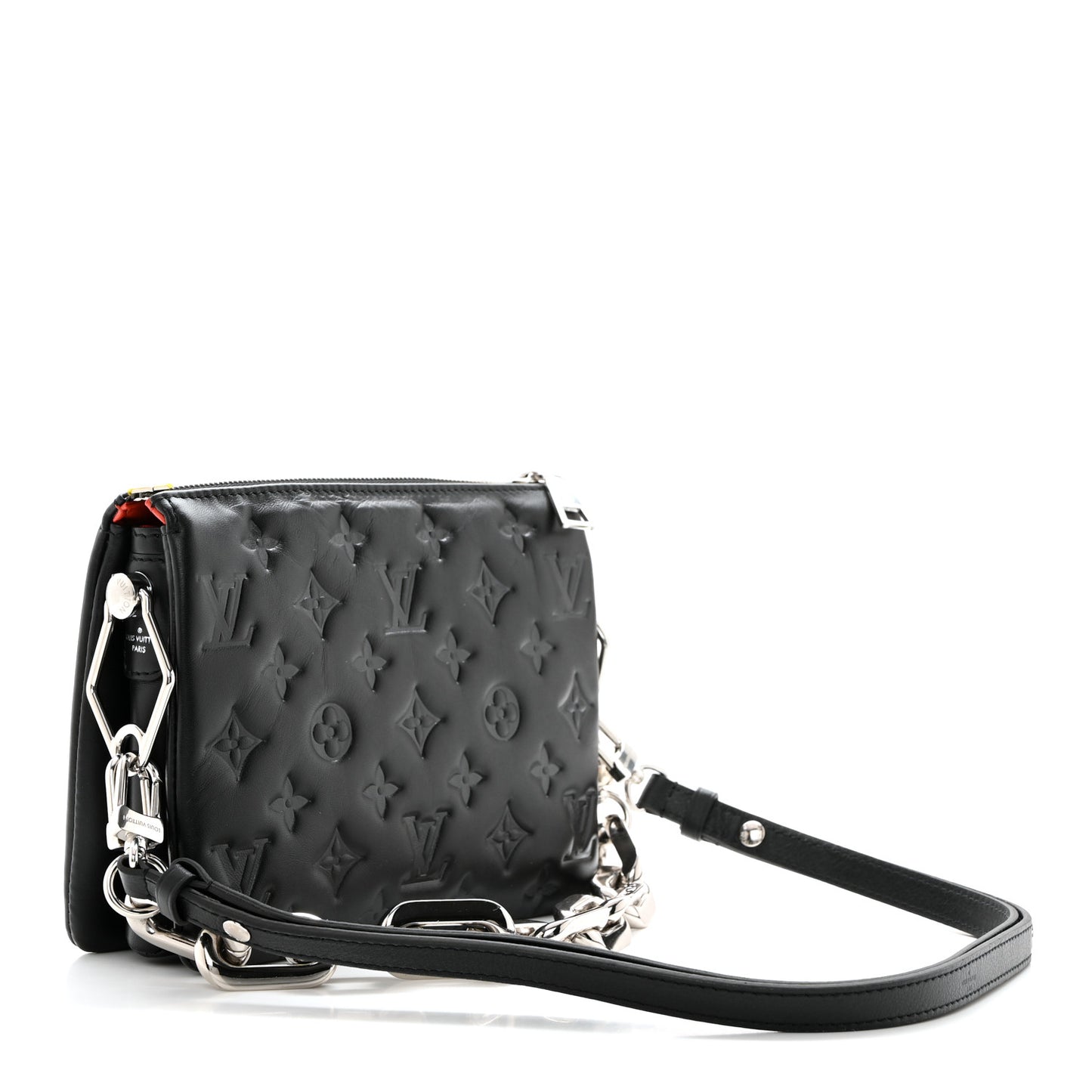 Lambskin Embossed Monogram Coussin BB Black