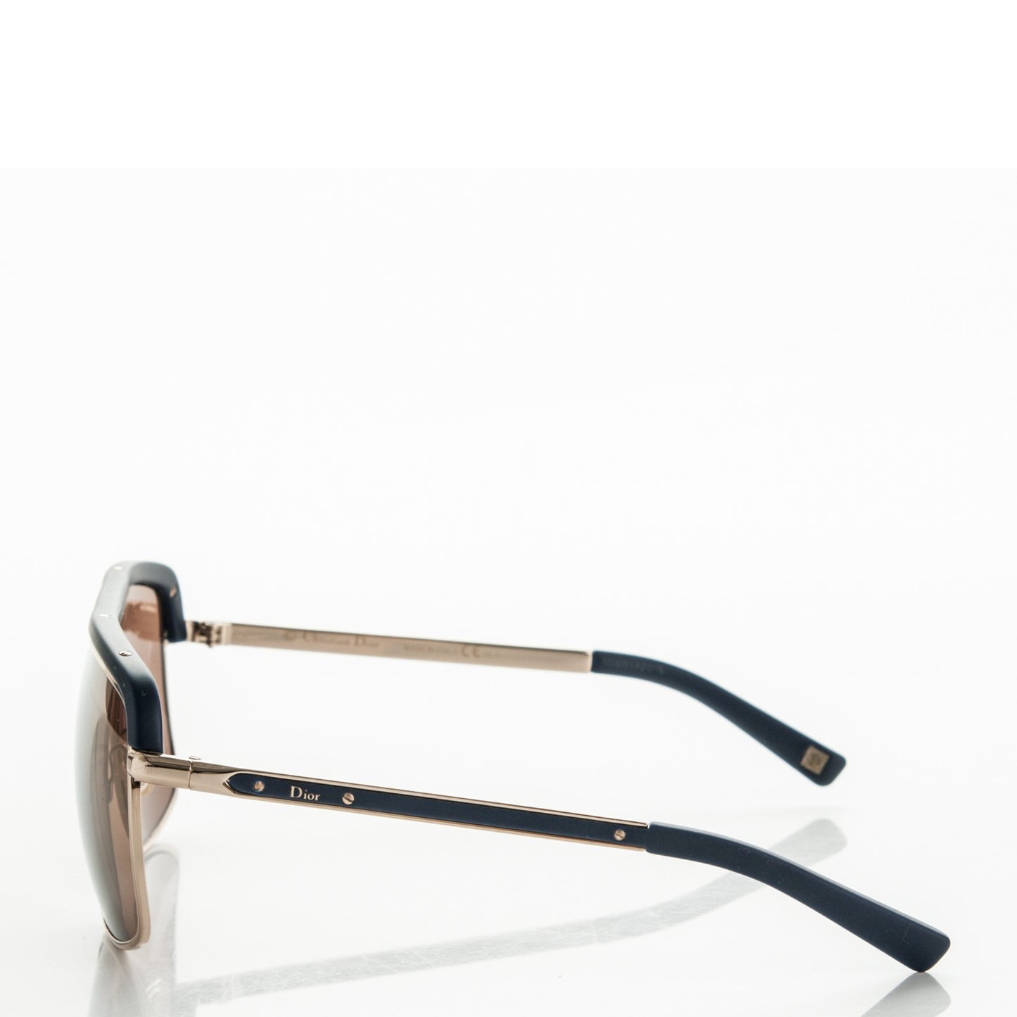 Havane Metal Aviator Sunglasses Navy Blue