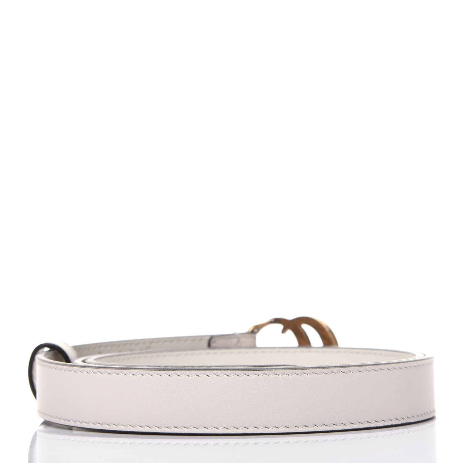 Gucci Calfskin Double G 20mm Belt 85 34 Mystic White 2 of 8