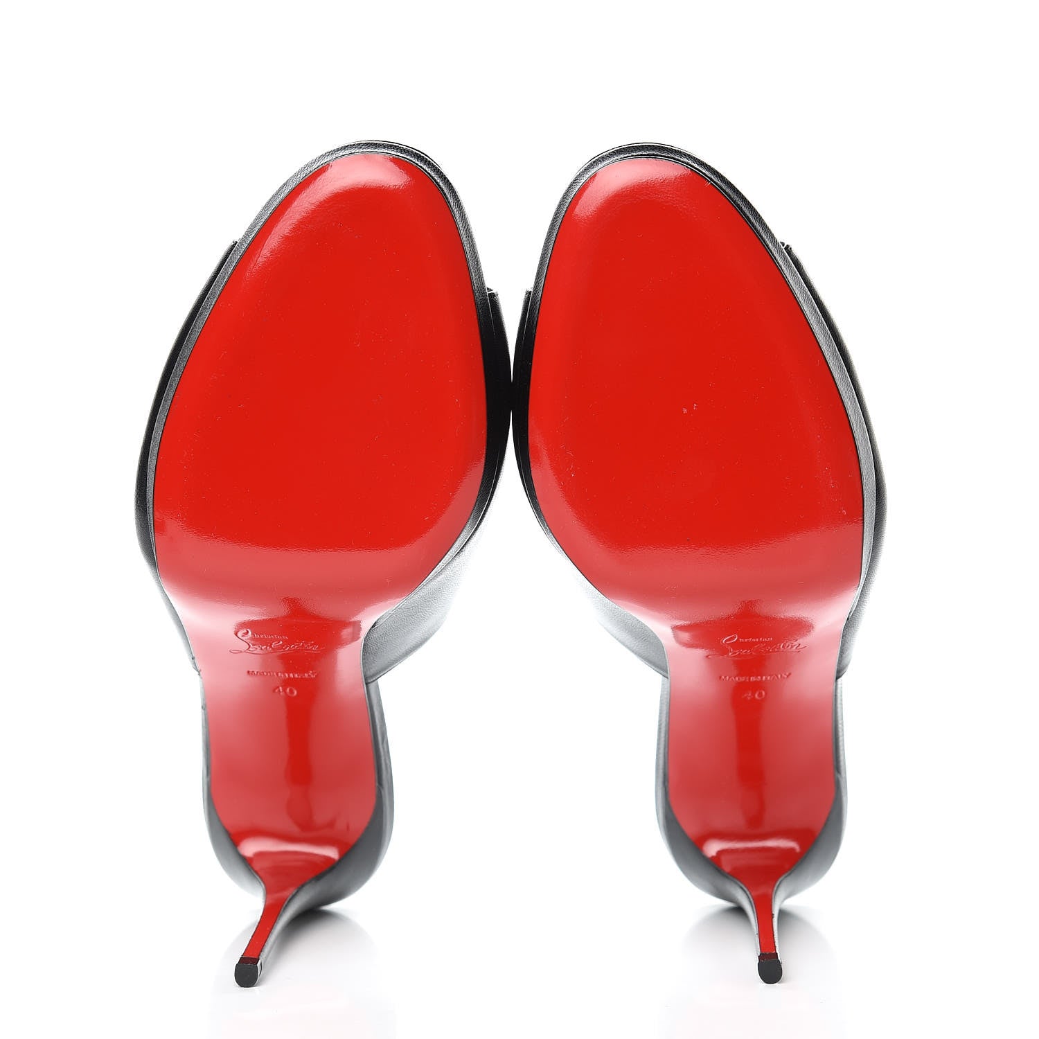 Christian Louboutin Nappa Pigamule 100 Slide Sandals 40 Black 5 of 9