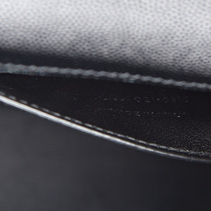 Saint Laurent Grain De Poudre Medium Classic Monogram Kate Satchel Black White 6 of 13