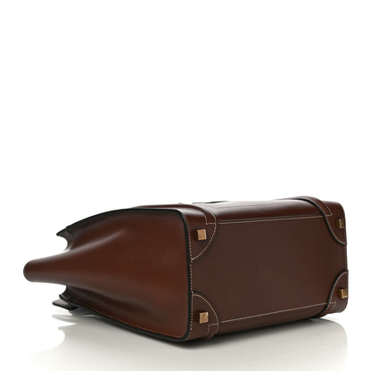 Celine Satinated Natural Calfskin Micro Luggage Dark Brown 4 of 9