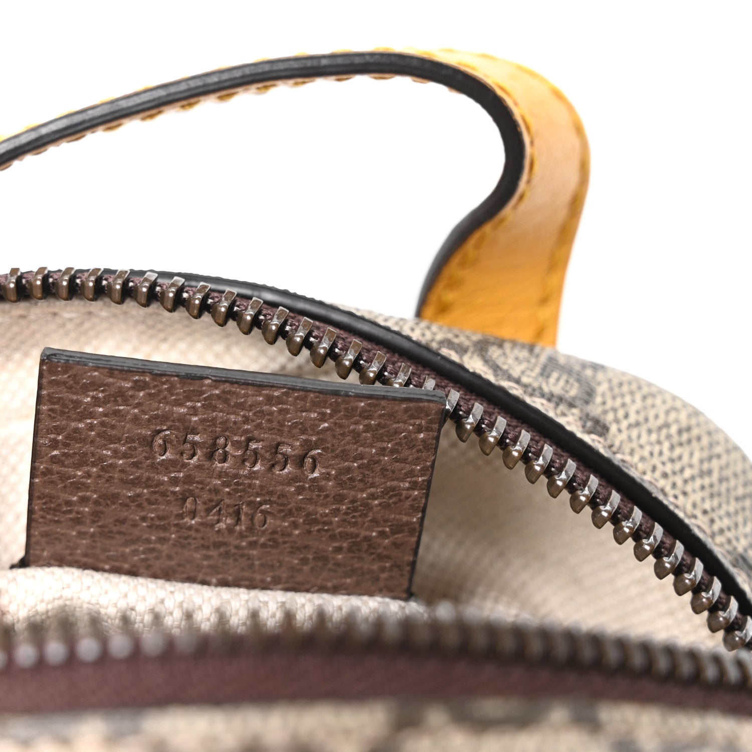 Gucci GG Supreme Monogram Mini Neo Vintage Double Zip Messenger Bag Beige New Acero Crop 7 of 10
