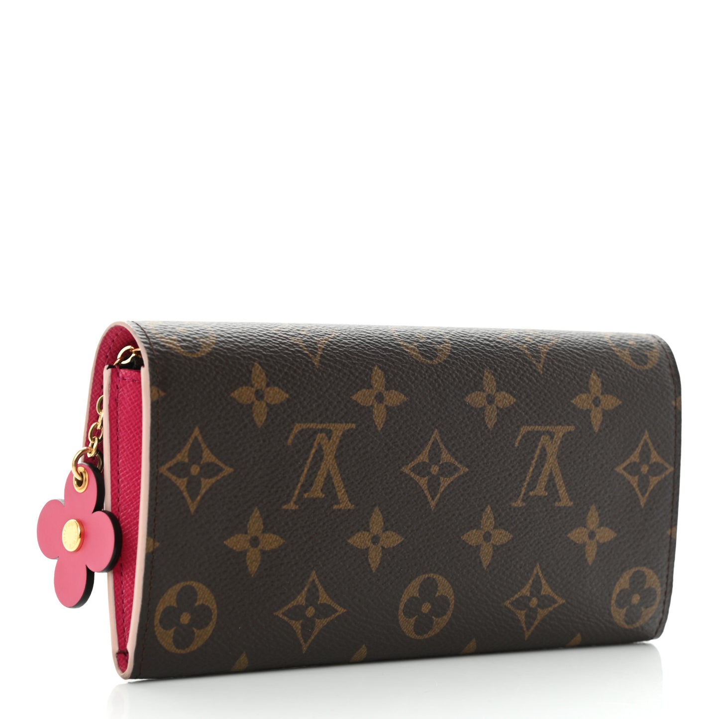 Monogram Bloom Flower Emilie Wallet Fuchsia