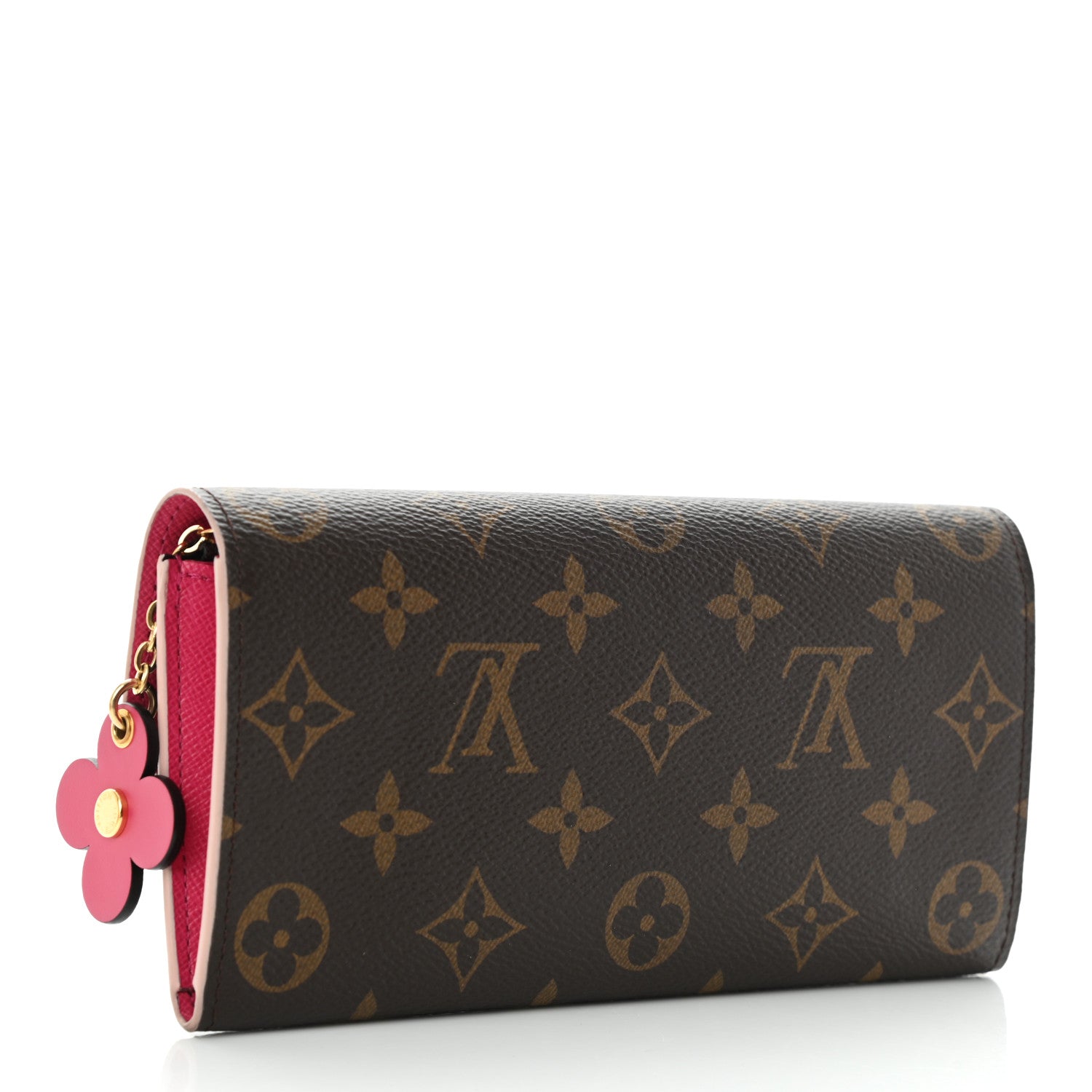 Louis Vuitton Monogram Bloom Flower Emilie Wallet Fuchsia 3 of 9