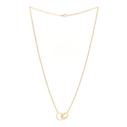 Cartier 18K Yellow Gold Diamond Interlocking LOVE Necklace 3 of 6