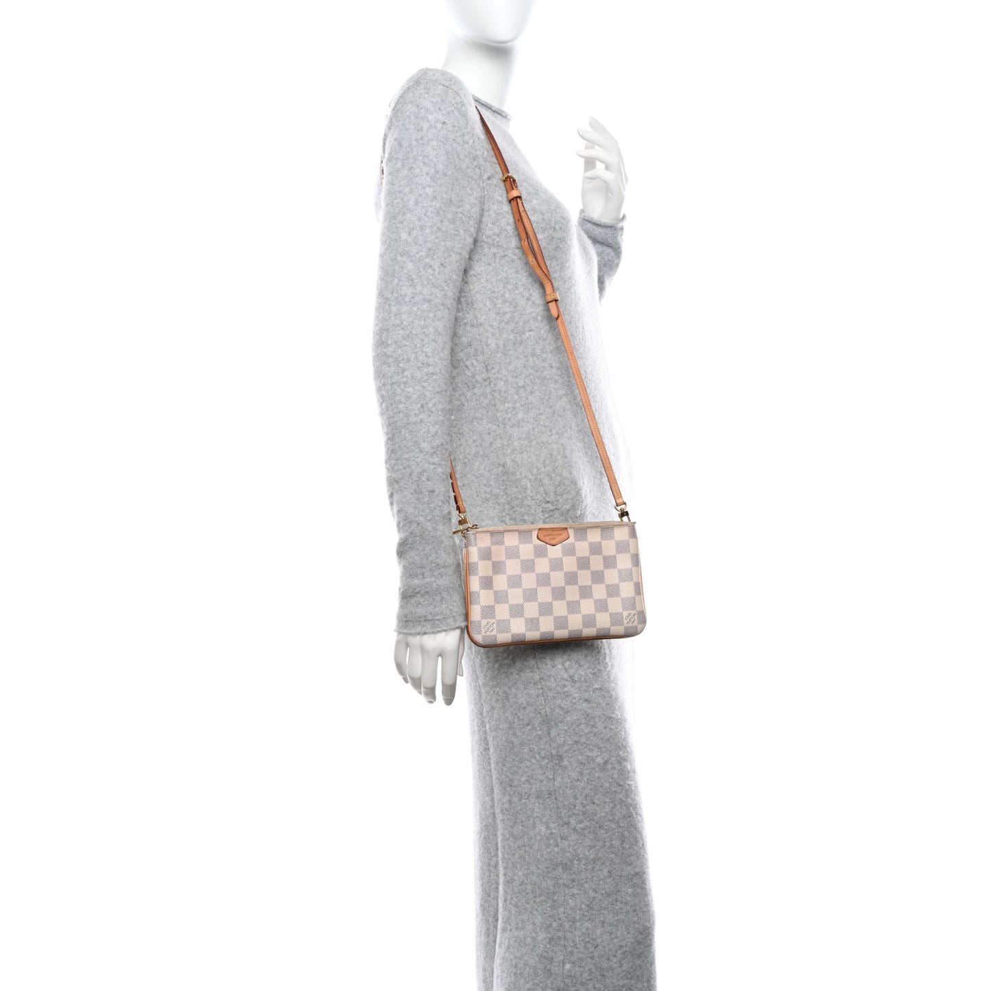 Damier Azur Double Zip Pochette