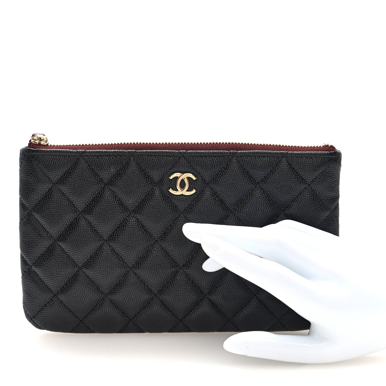 Chanel Caviar Quilted Cosmetic Case Black 2 of 8
