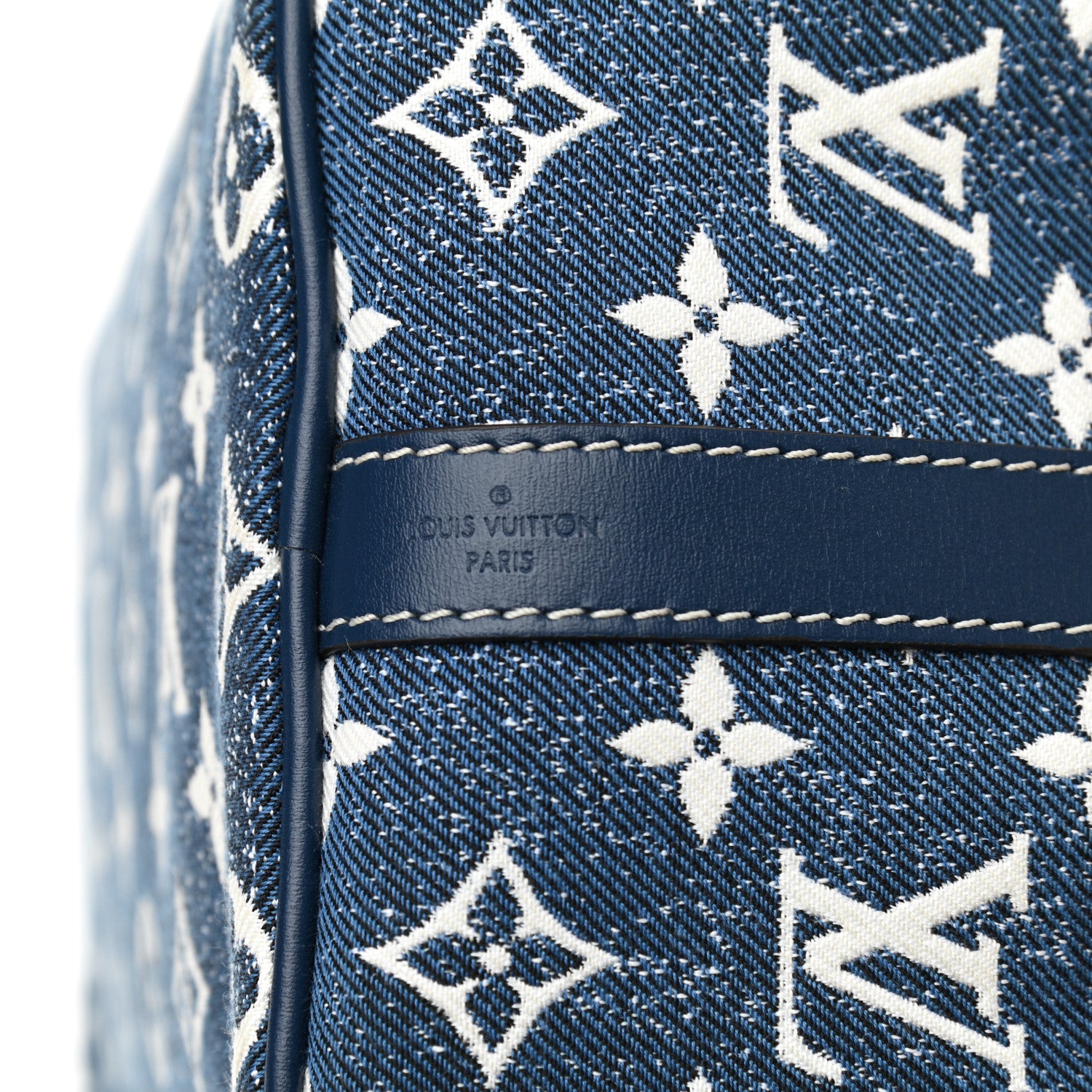 Louis Vuitton Monogram Jacquard Denim Speedy Bandouliere 25 Bleu 8 of 8