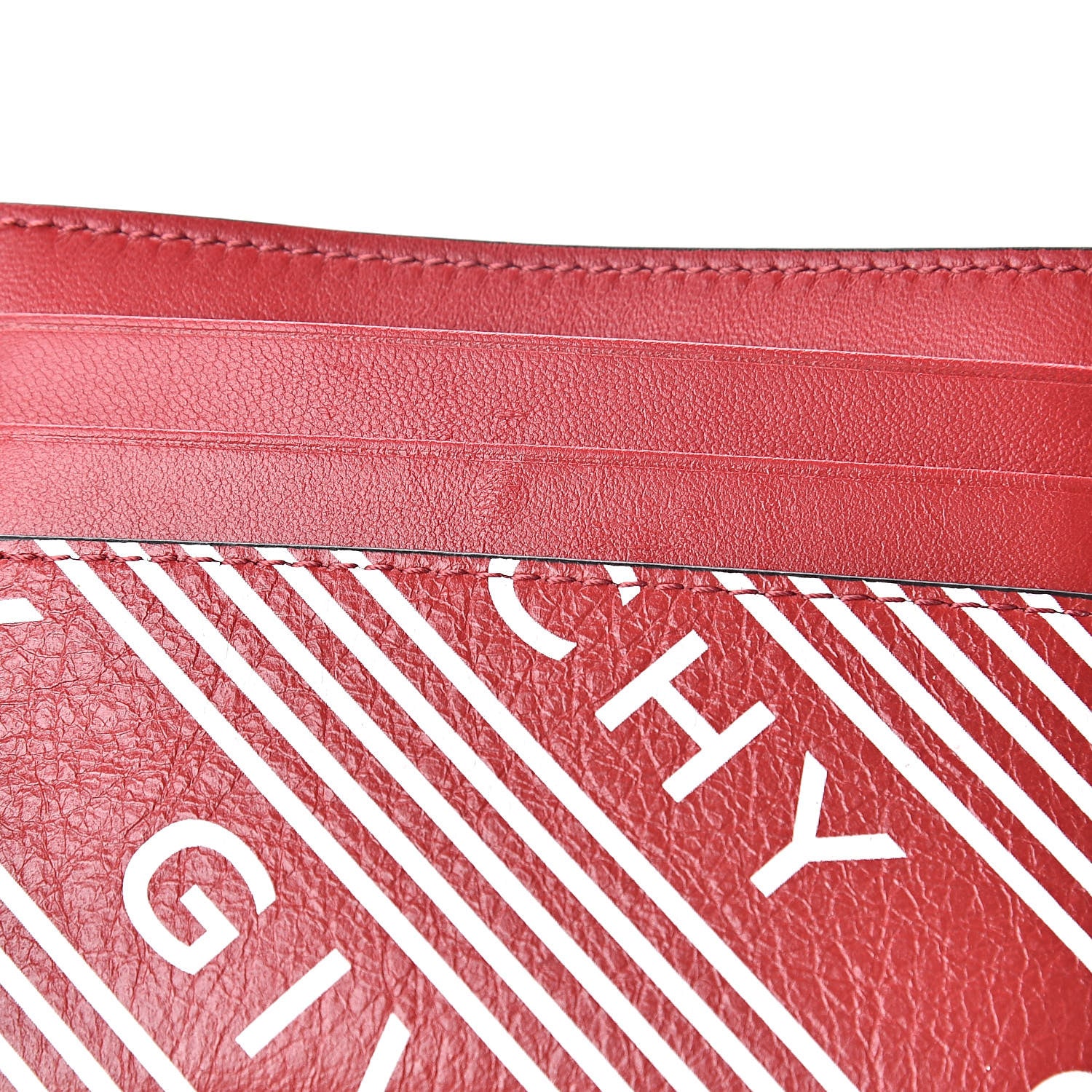 Givenchy Lambskin logo Printed Card Holder Red 8 of 8