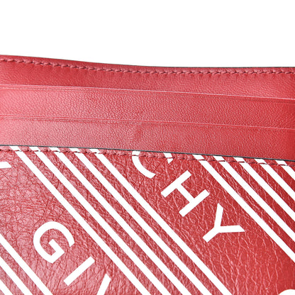 Givenchy Lambskin logo Printed Card Holder Red 8 of 8