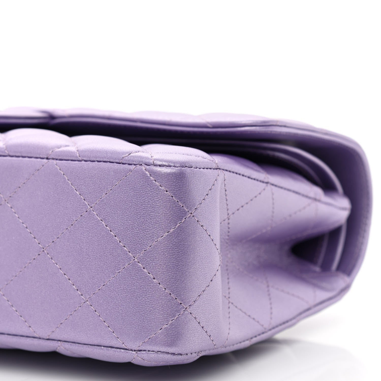 Chanel Iridescent Calfskin Quilted Medium Double Flap Purple 10 of 12