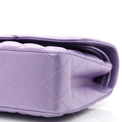 Chanel Iridescent Calfskin Quilted Medium Double Flap Purple 10 of 12
