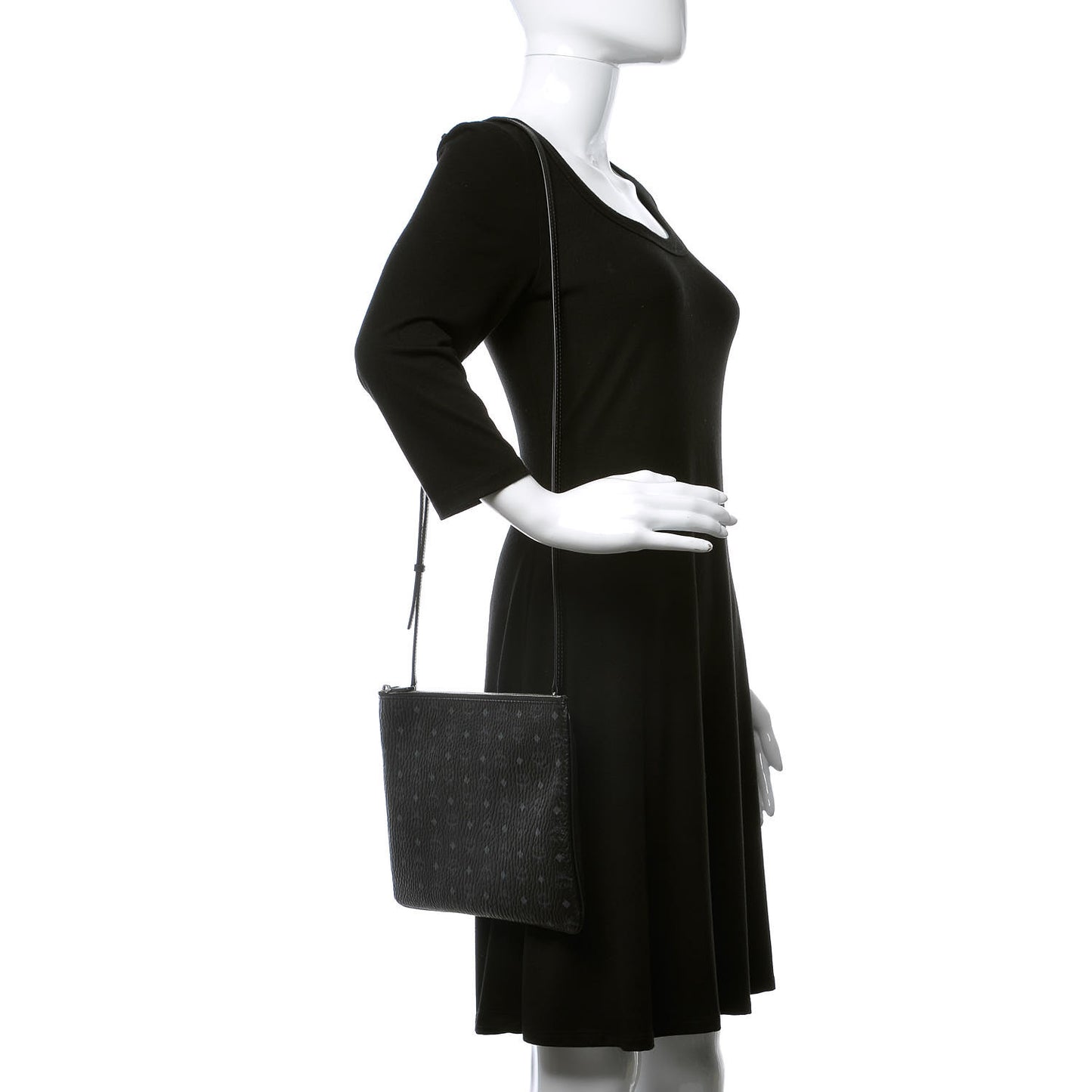 Visetos Medium Crossbody Pouch Black
