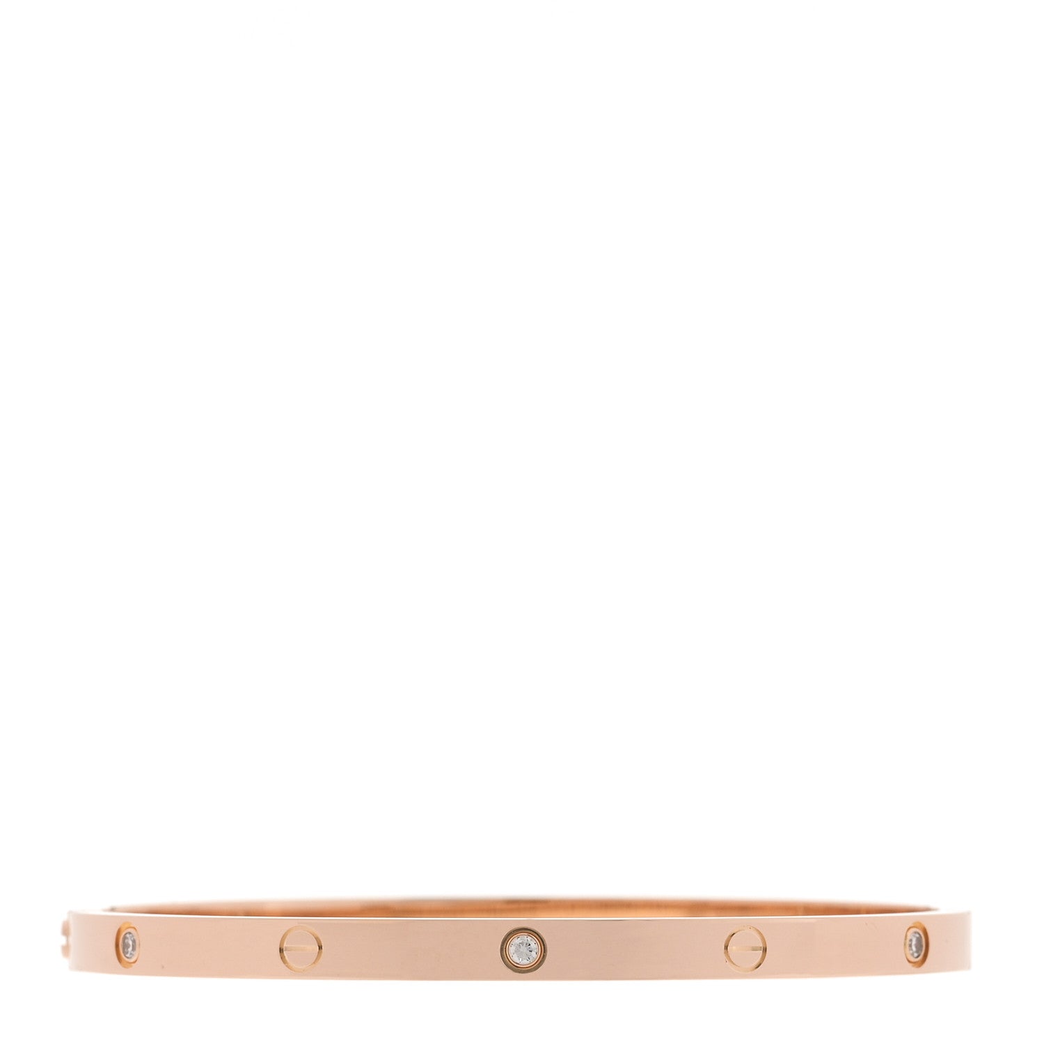 Cartier 18K Pink Gold 6 Diamond Small LOVE Bracelet 16 2 of 3