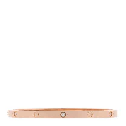 Cartier 18K Pink Gold 6 Diamond Small LOVE Bracelet 16 2 of 3