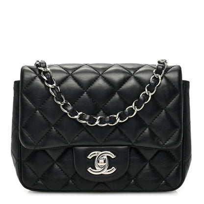 Chanel Lambskin Quilted Mini Square Flap Black 1 of 12
