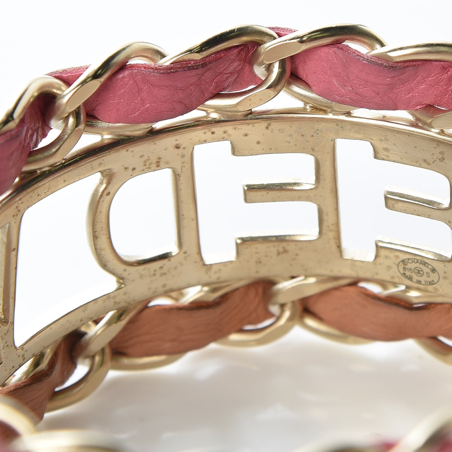 Chanel Lambskin Tweed We Need Bracelet Pink Beige 7 of 9