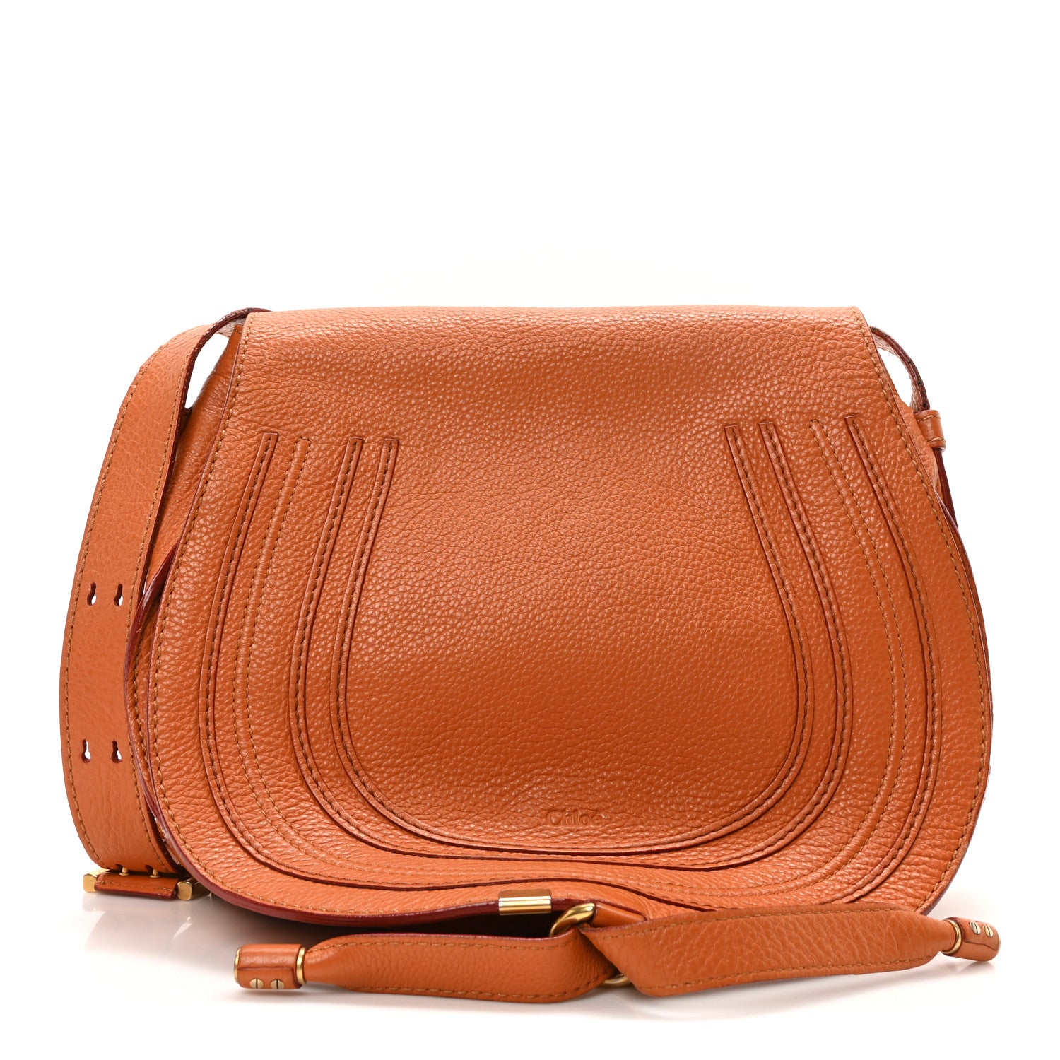 Chloe Calfskin Medium Marcie Round Crossbody Bag Indian Summer 1 of 10