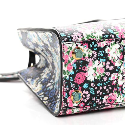 Louis Vuitton Calfskin Floral Print Mini City Steamer Black 7 of 8