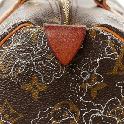Louis Vuitton Monogram Dentelle Speedy 30 Silver 7 of 16
