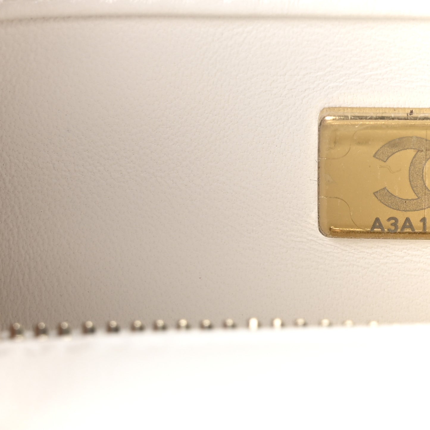 Sequin Mini Rectangular Flap White