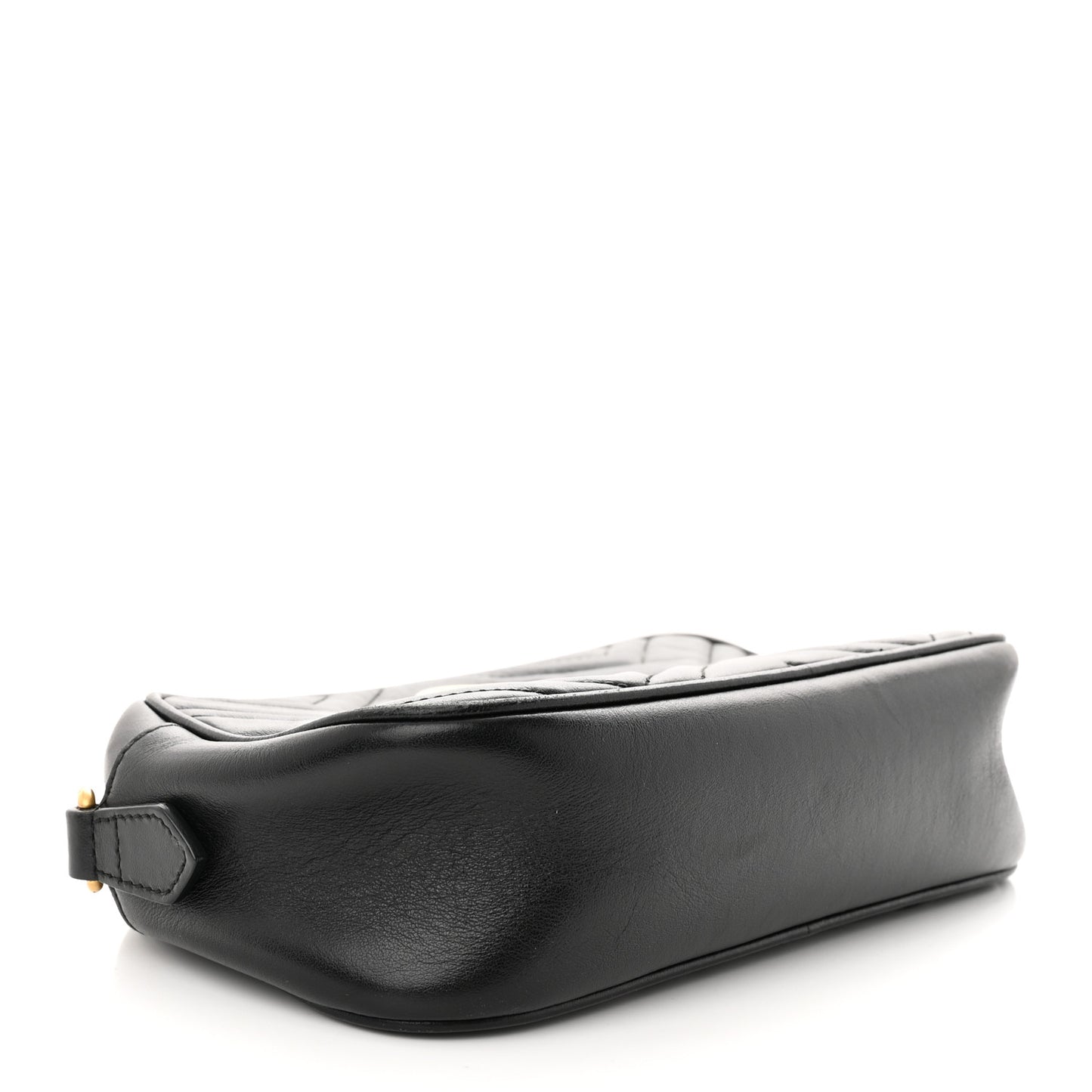 Calfskin Matelasse Small GG Marmont Chain Shoulder Bag Black
